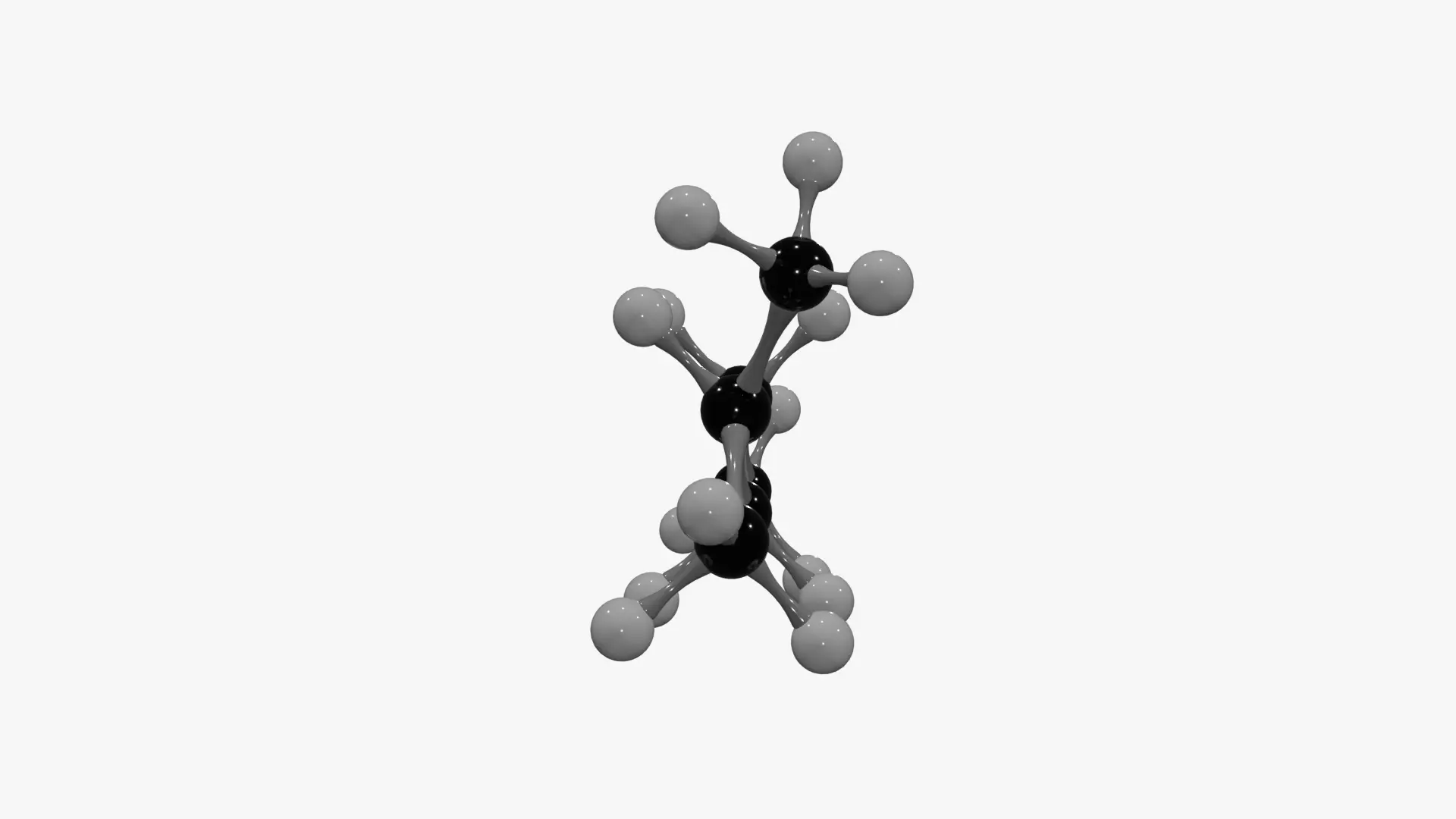 Isohexane Molecule Low-poly 3D model_7