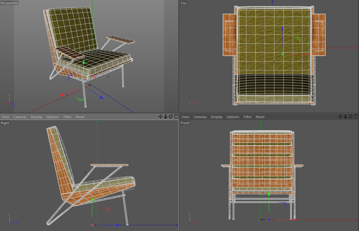 Lounge chair by Pierre Guariche 3D model_2