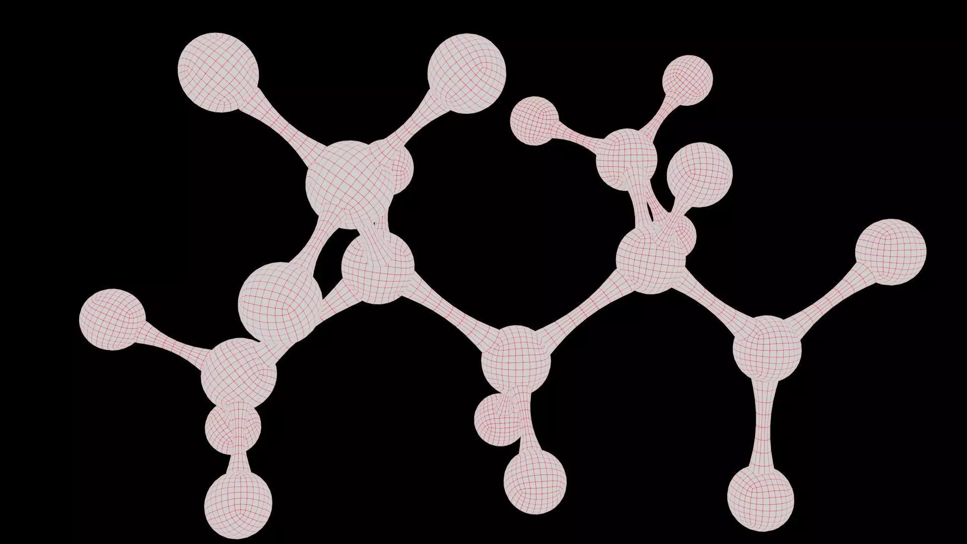 Isoleucine Molecule Low-poly 3D model_9