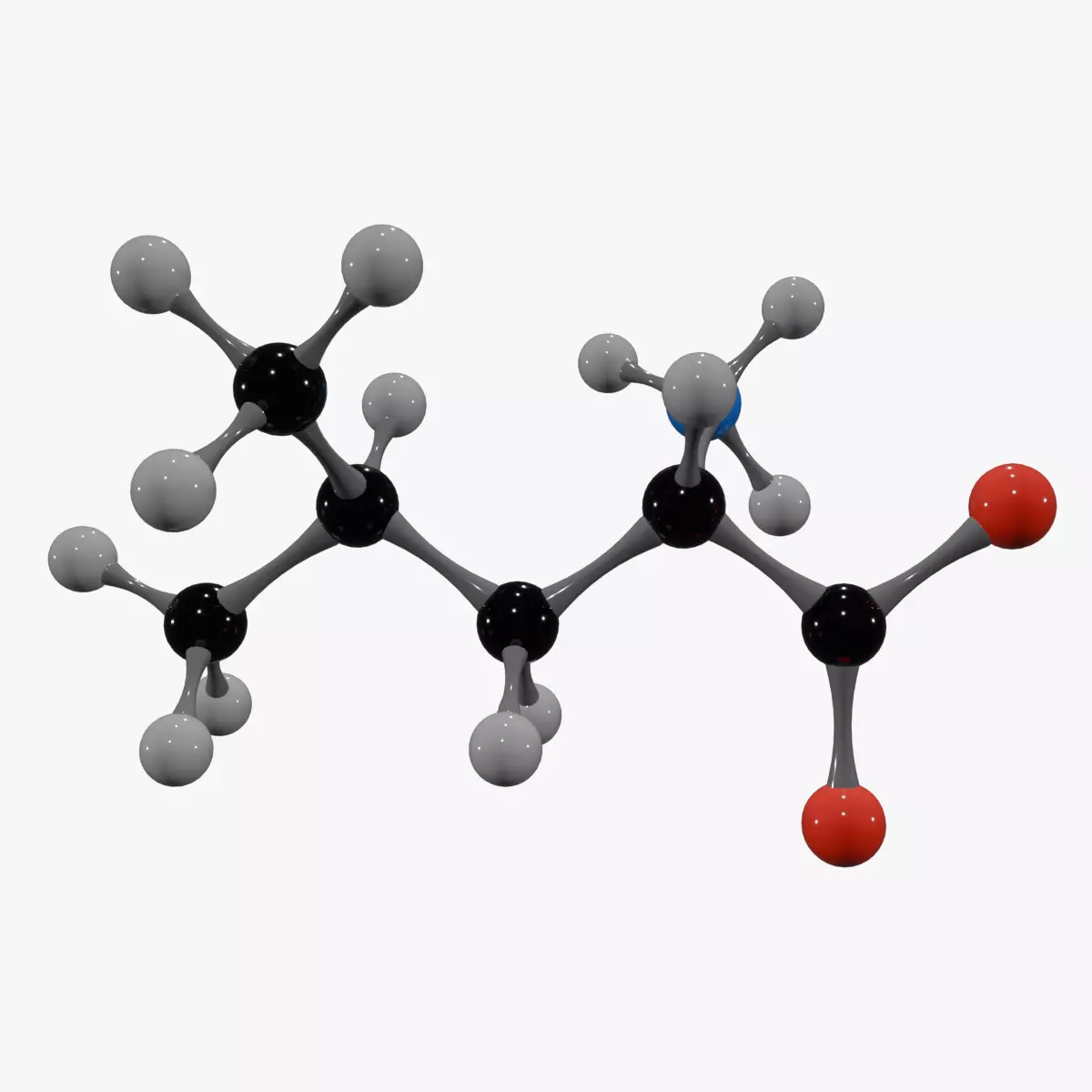 Isoleucine Molecule Low-poly 3D model_0