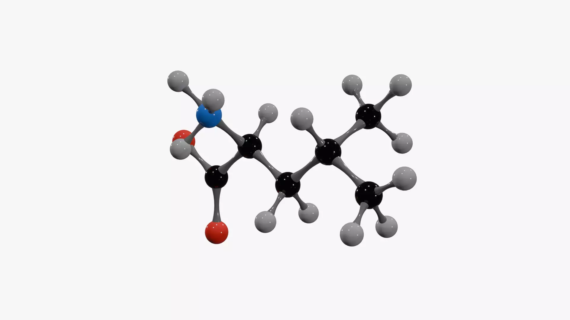 Isoleucine Molecule Low-poly 3D model_5