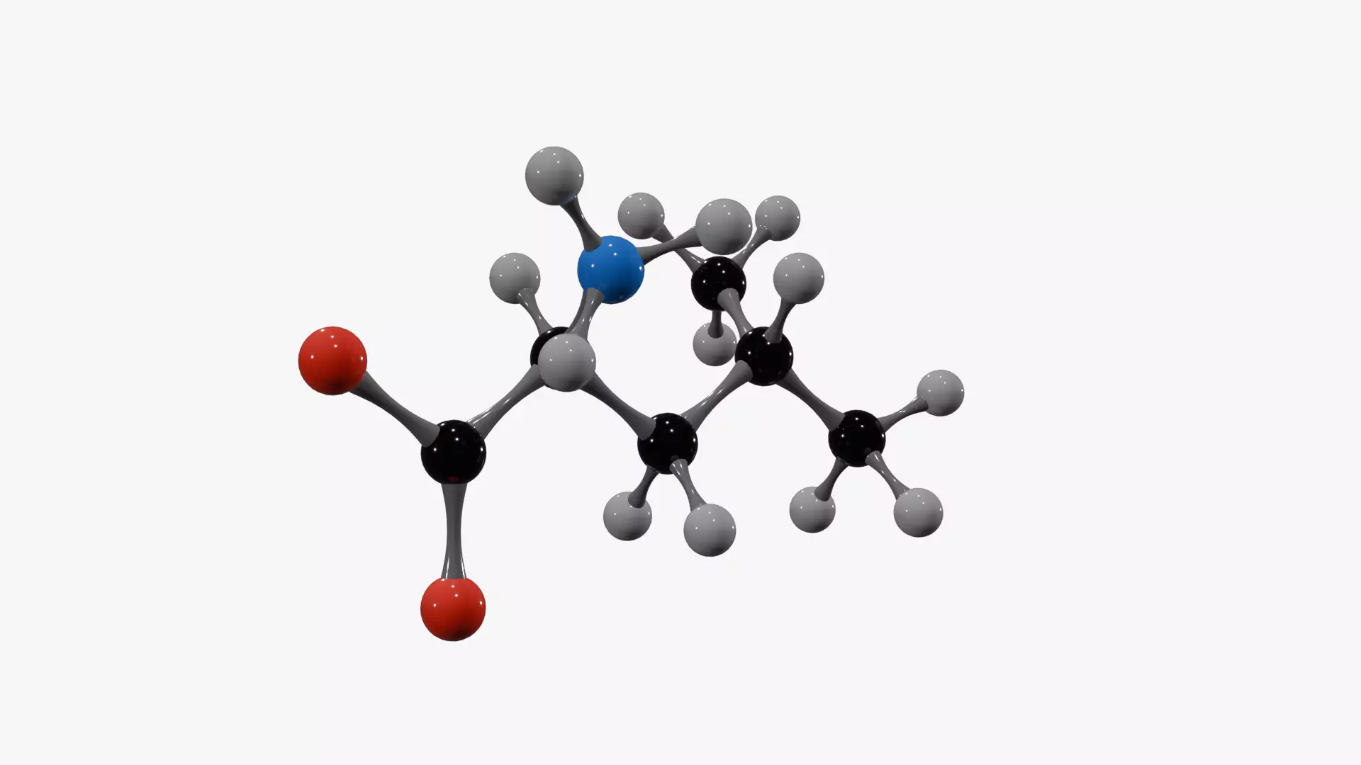 Isoleucine Molecule Low-poly 3D model_6