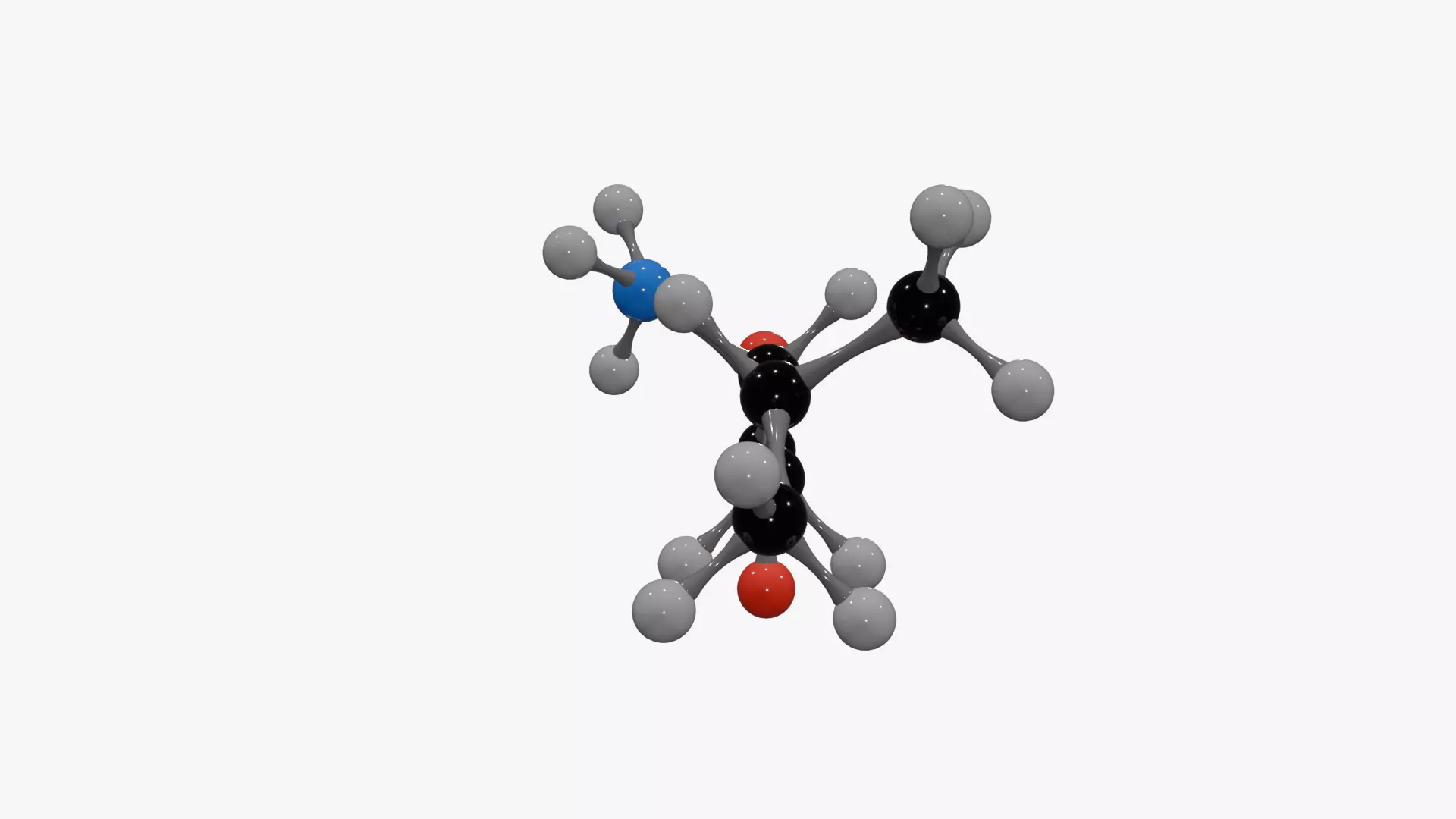 Isoleucine Molecule Low-poly 3D model_4