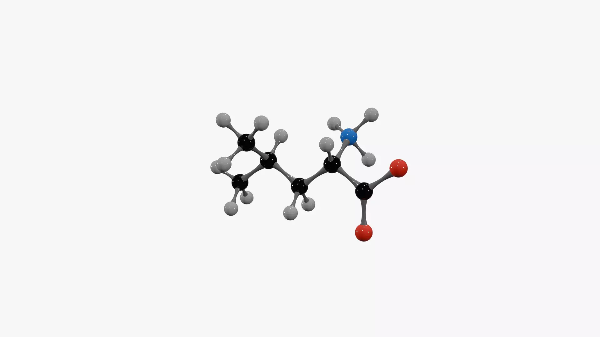Isoleucine Molecule Low-poly 3D model_8