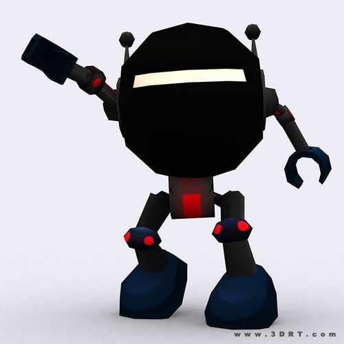 3DRT - Chibii-robot-15 Low-poly 3D model