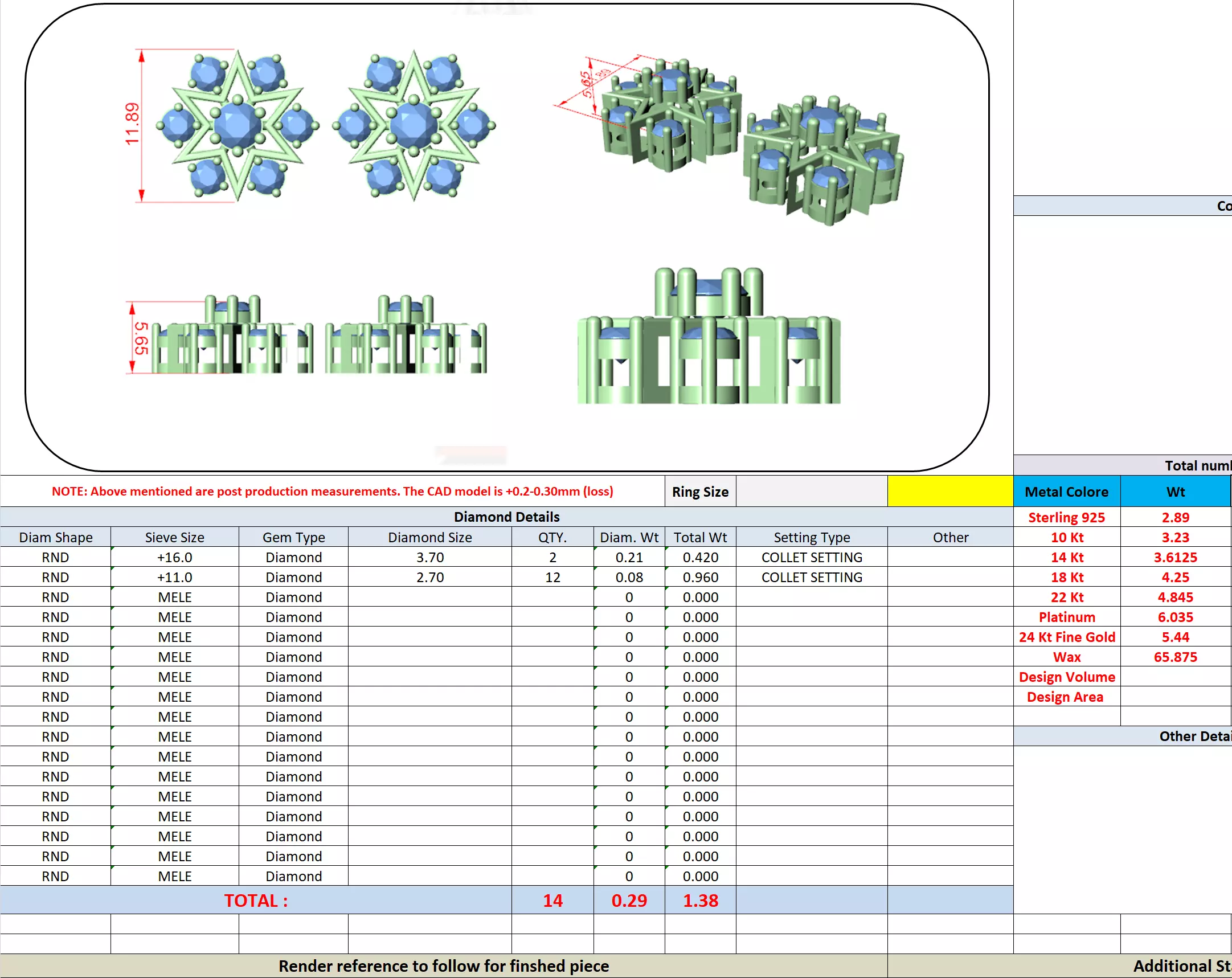 Round Cut Diamond Star Shape Earring 3DM STL Video 3D print model_13