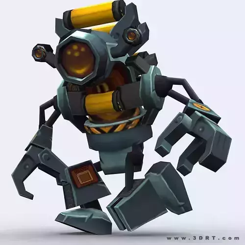 3DRT - Chibii-robot-16 Low-poly 3D model