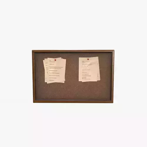 Notice Board Low-poly 3D model