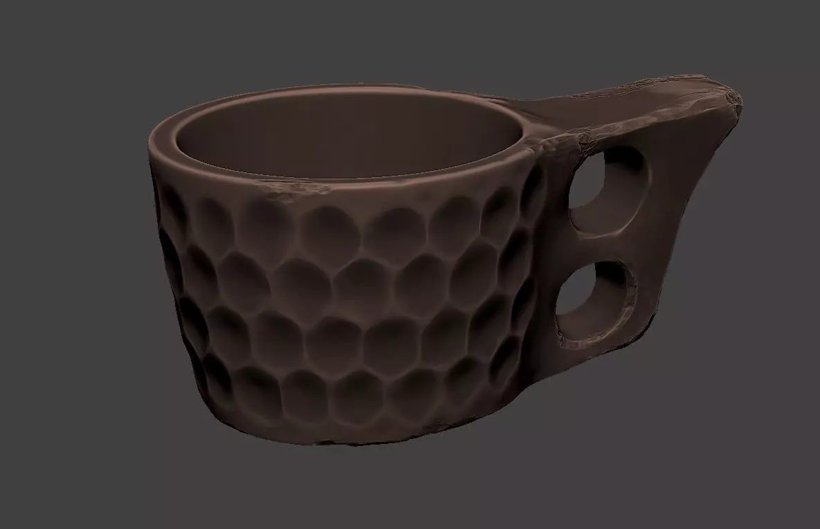 Wooden Cup 3D print model_10