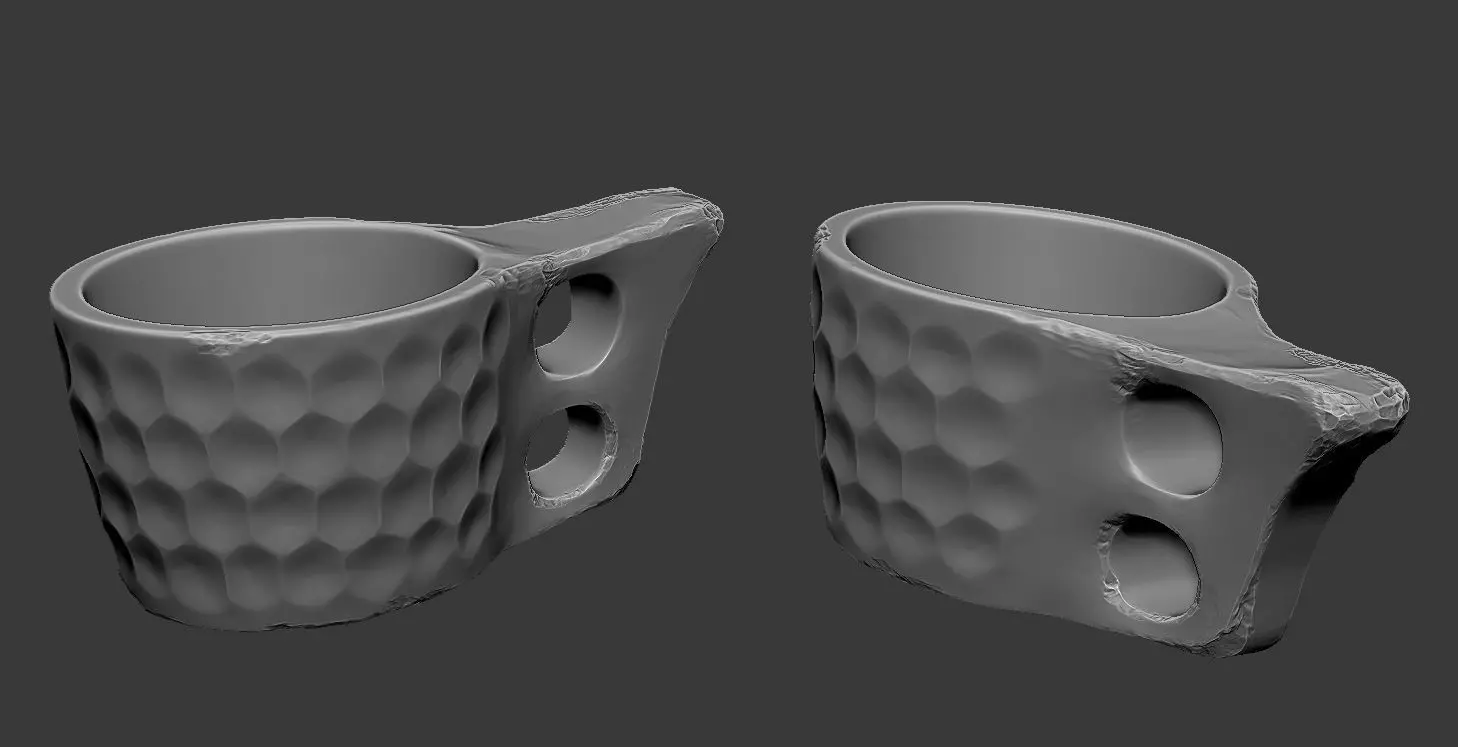 Wooden Cup 3D print model_7