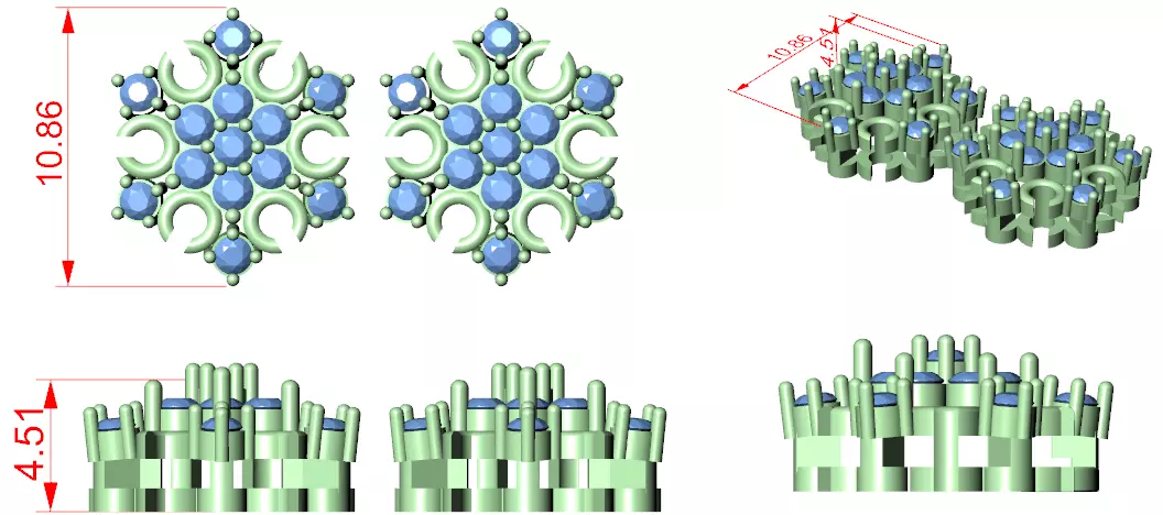 Round Cut Diamond Small Stud Push Back Earring 3DM STL Video 3D print model_12