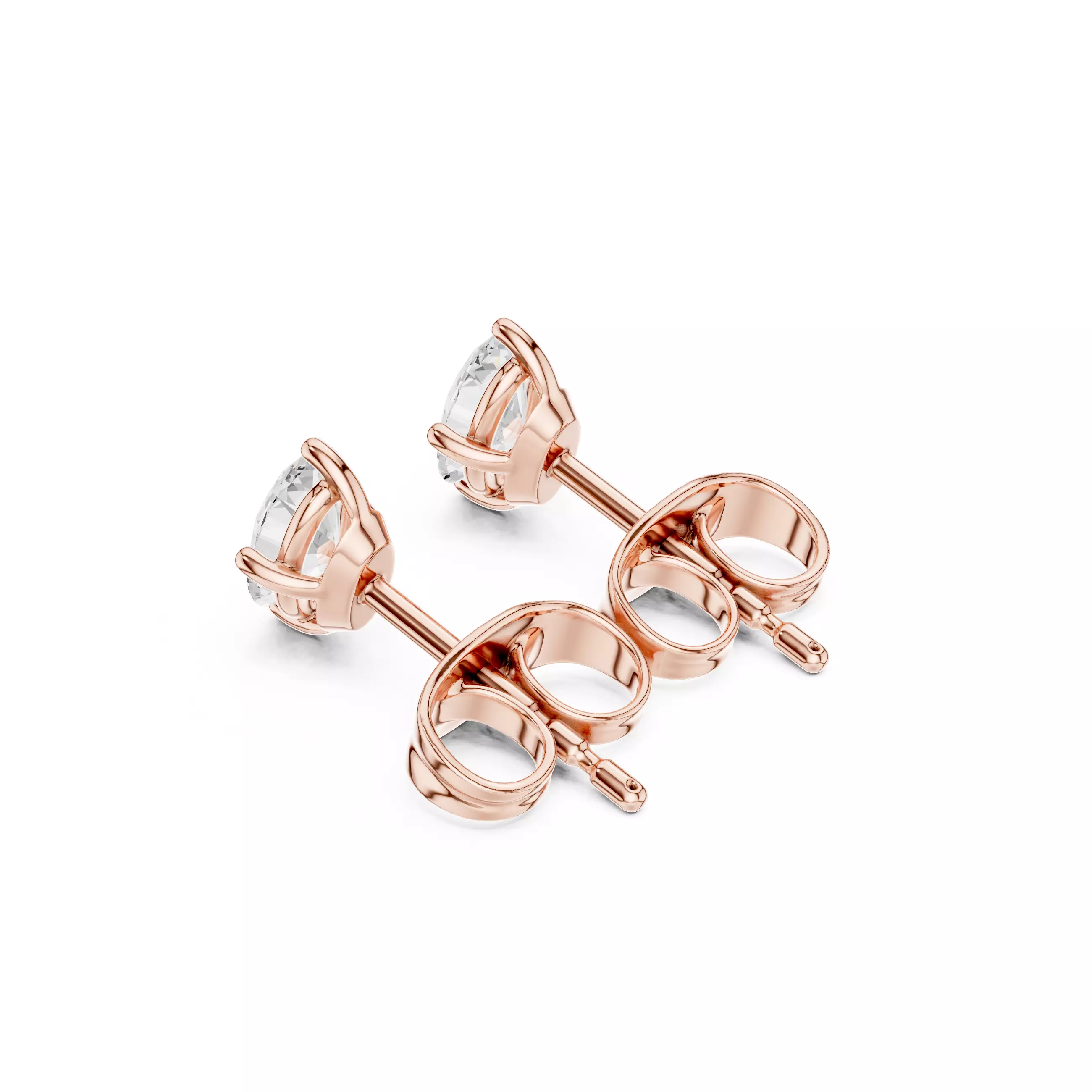 Solitaire Oval Cut Diamond Stud Earring 3DM STL Video 3D print model_4