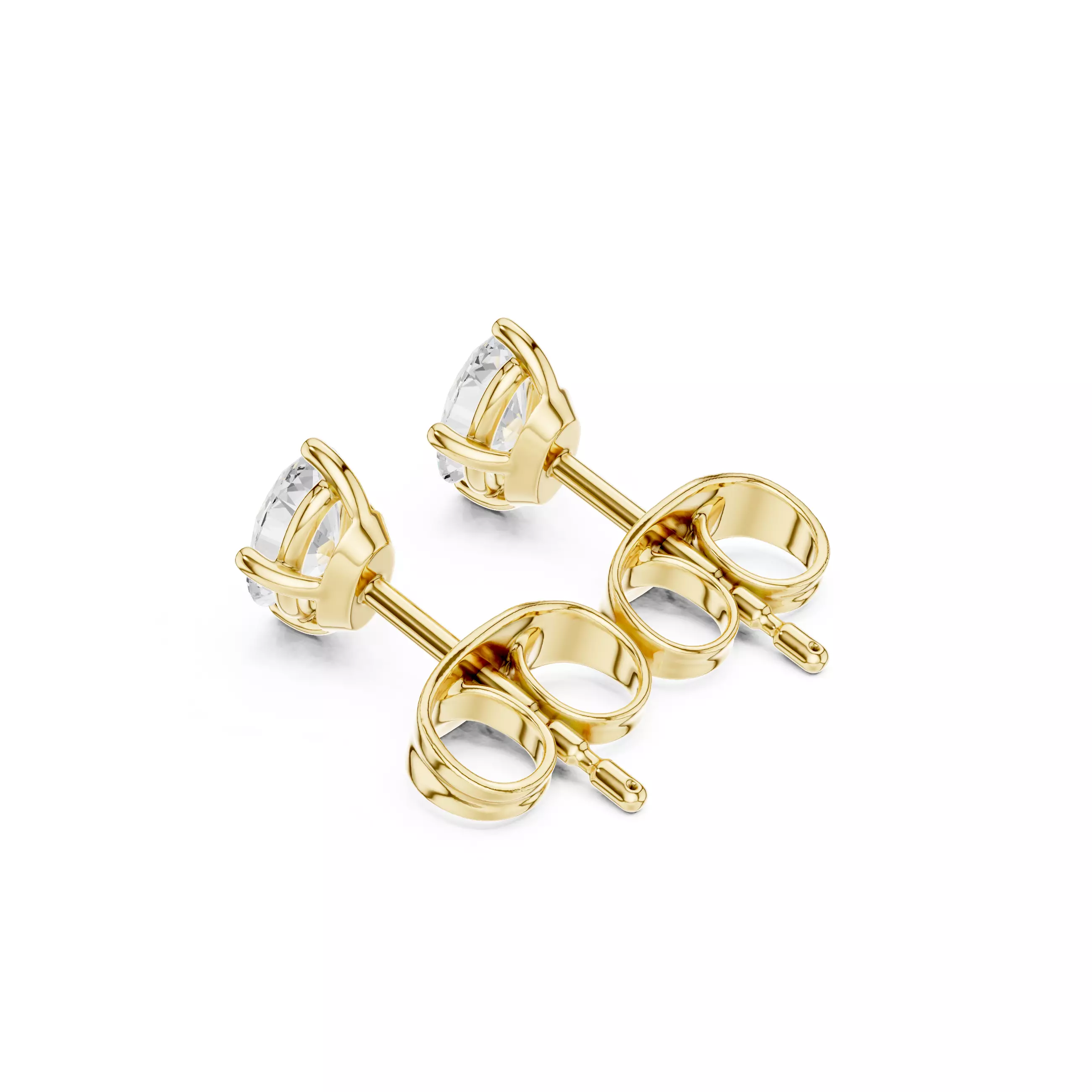 Solitaire Oval Cut Diamond Stud Earring 3DM STL Video 3D print model_8