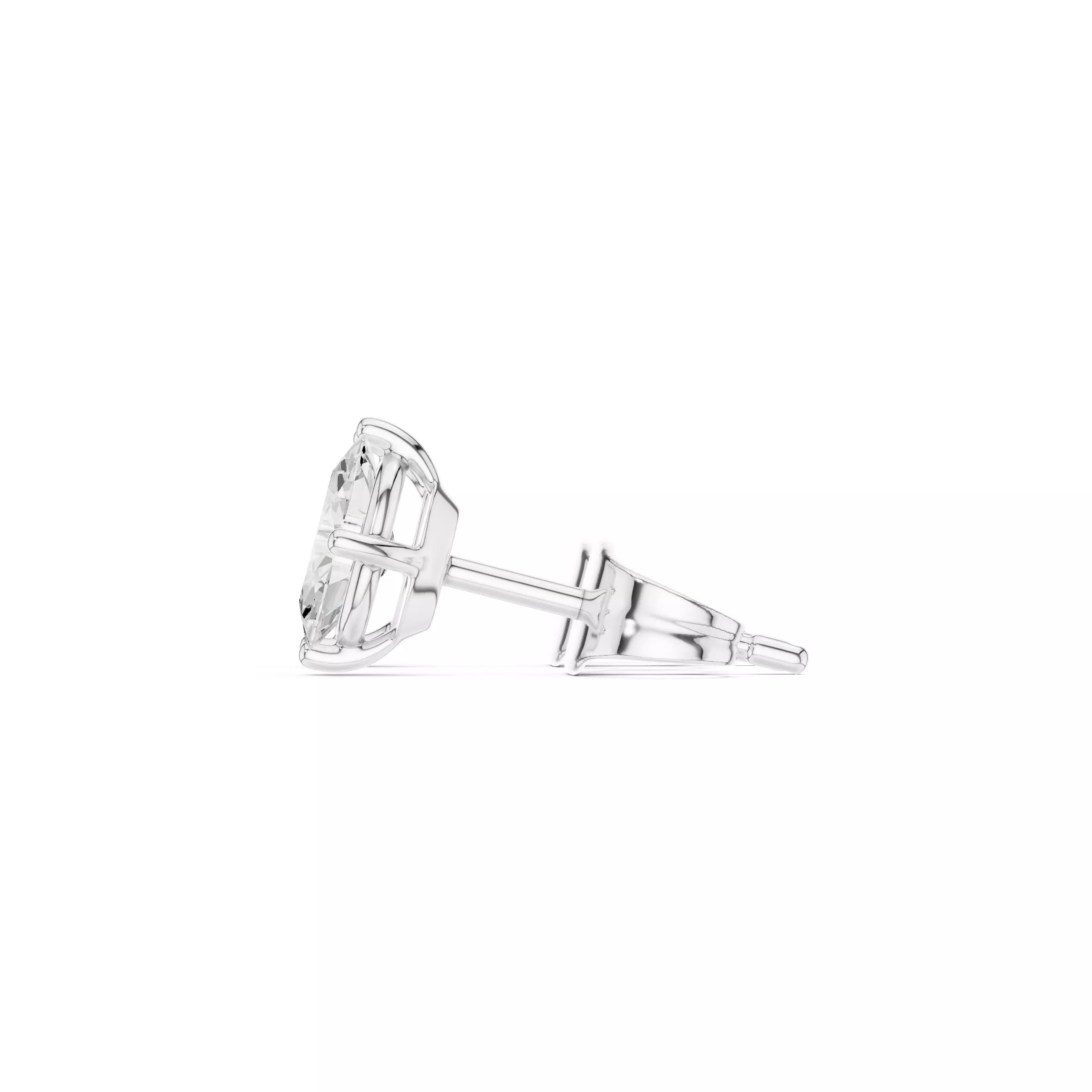 Solitaire Oval Cut Diamond Stud Earring 3DM STL Video 3D print model_13