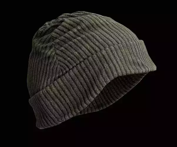 Game Ready Wool Hat Low-poly 3D model