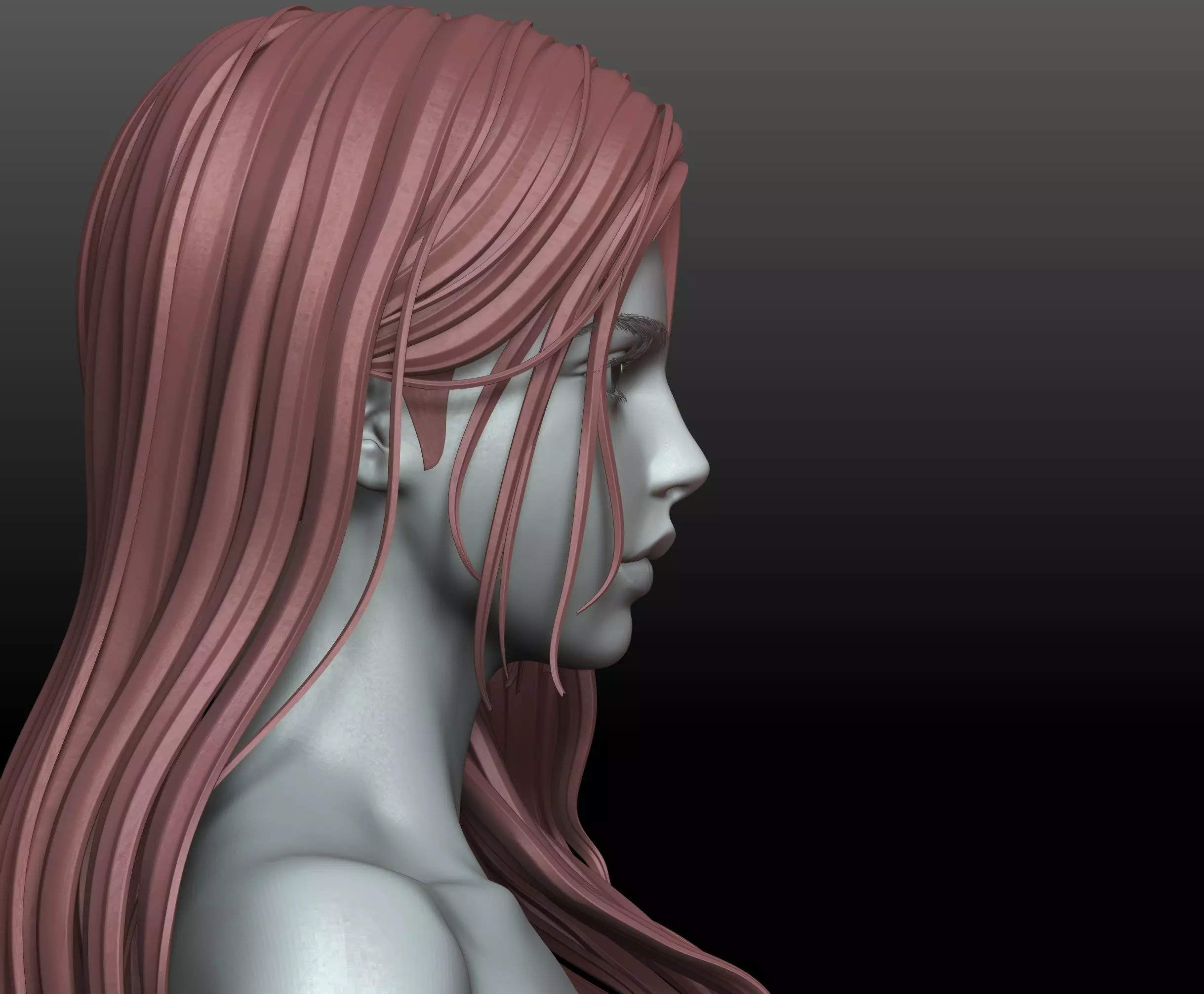 V2 Highpoly and Lowpoly Fantasy mature woman female Base mesh 3D model_10