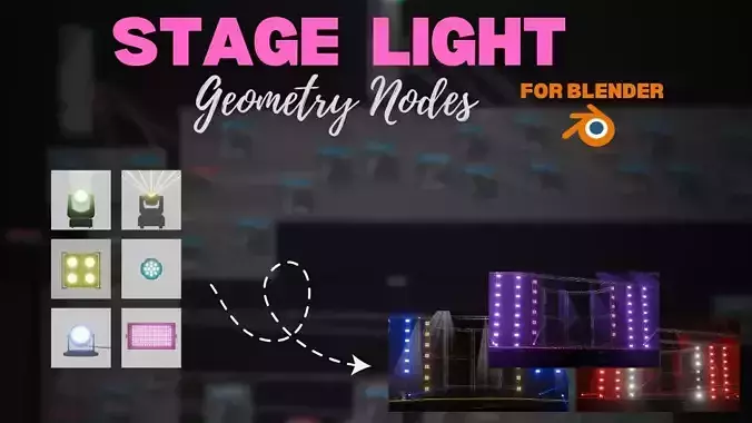 Stage Lighting - Geometry Nodes for Blender