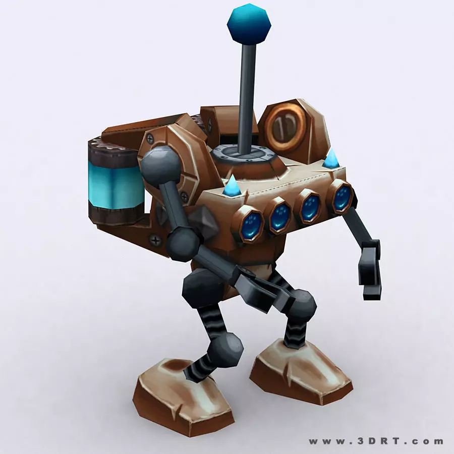 3DRT - Chibii-robot-18 Low-poly 3D model_0