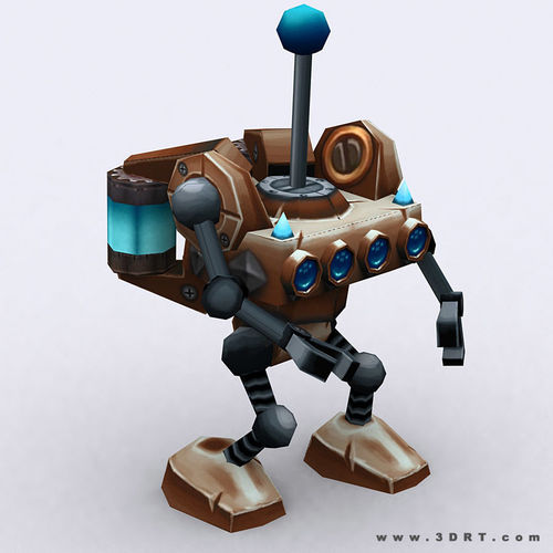 3DRT - Chibii-robot-18 Low-poly 3D model