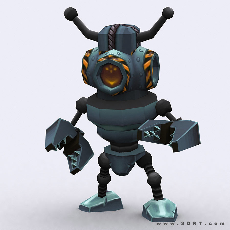 3DRT - Chibii-robot-19 Low-poly 3D model_4