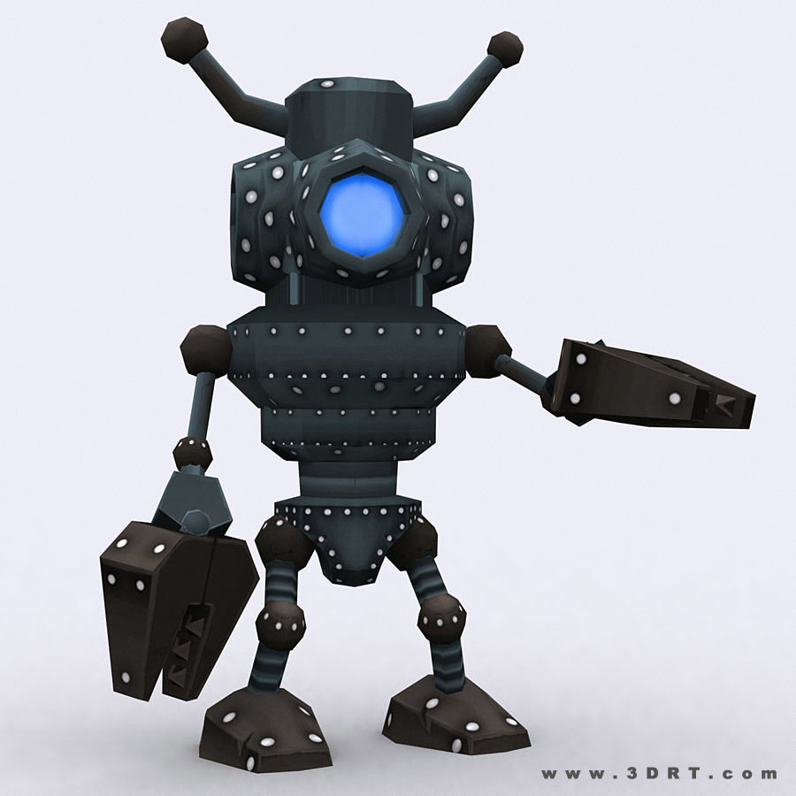 3DRT - Chibii-robot-19 Low-poly 3D model_2