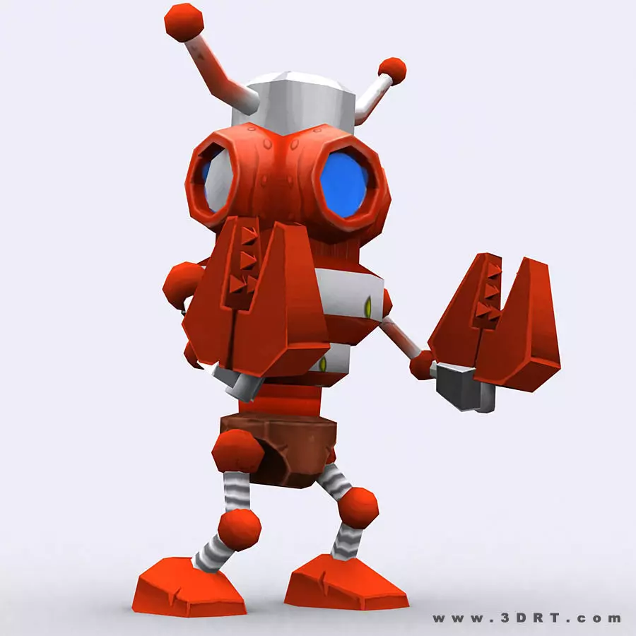 3DRT - Chibii-robot-19 Low-poly 3D model_0