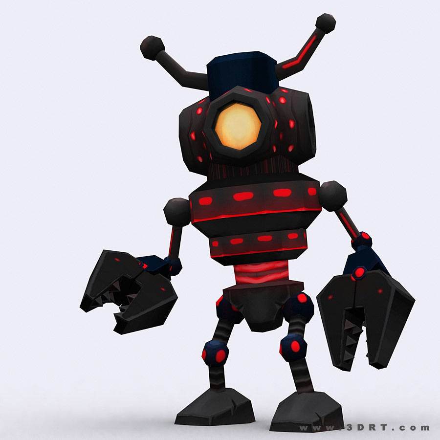 3DRT - Chibii-robot-19 Low-poly 3D model_3
