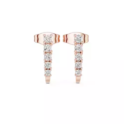 Round Cut Diamond Stud Earring 3DM STL Video 3D print model