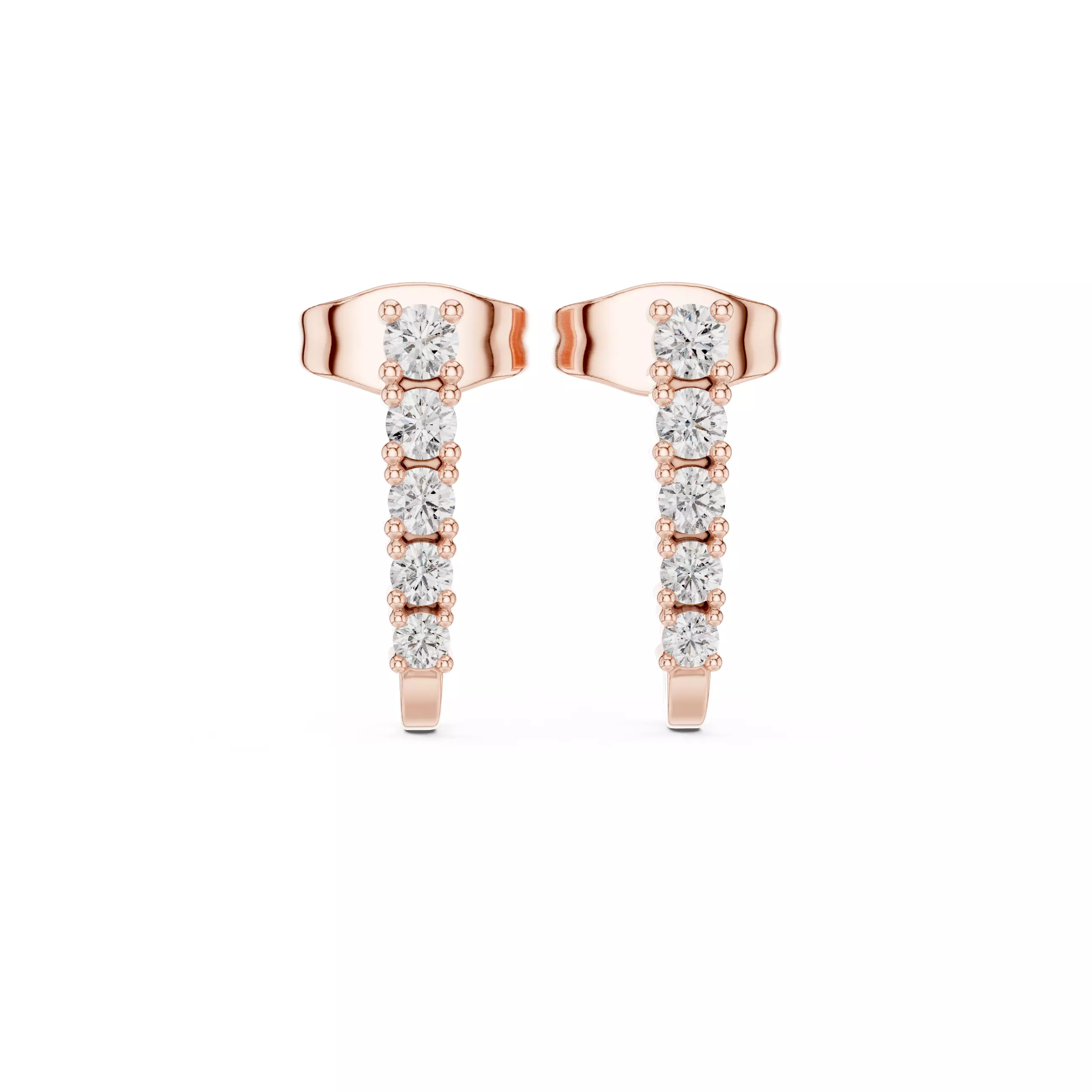 Round Cut Diamond Stud Earring 3DM STL Video 3D print model