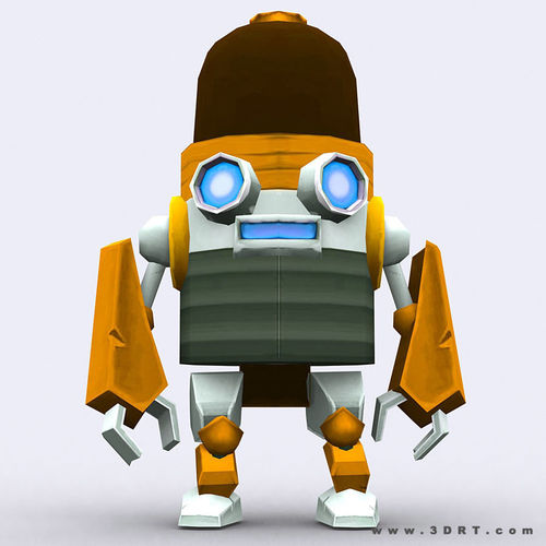 3DRT - Chibii-robot-20 Low-poly 3D model
