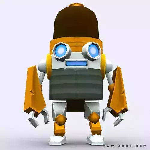 3DRT - Chibii-robot-20 Low-poly 3D model