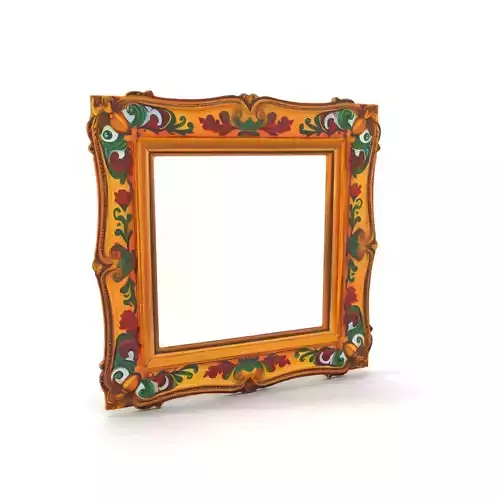 Ornate Baroque Picture Frame model pack for production rendering Low-poly 3D model