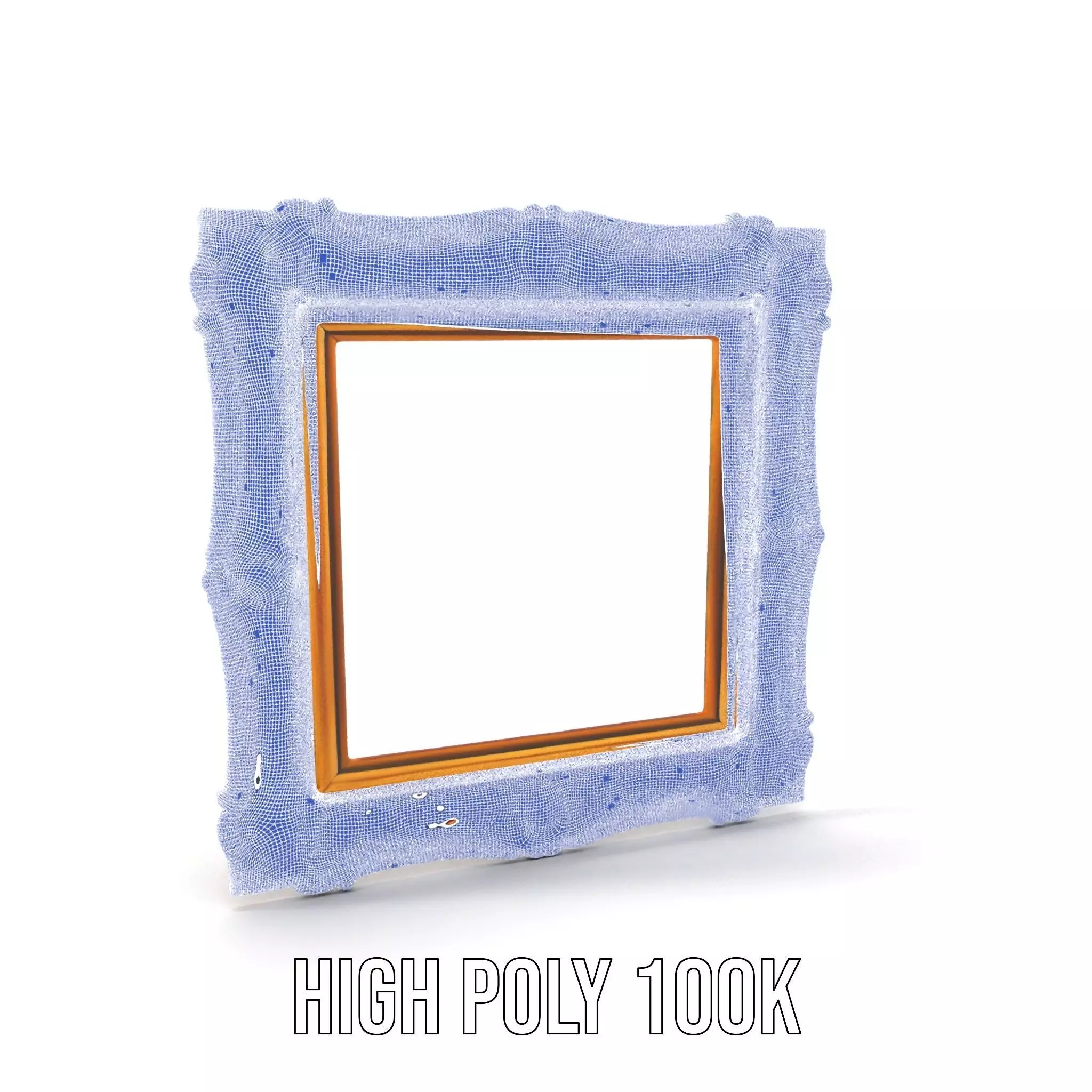 Ornate Baroque Picture Frame model pack for production rendering Low-poly 3D model_4