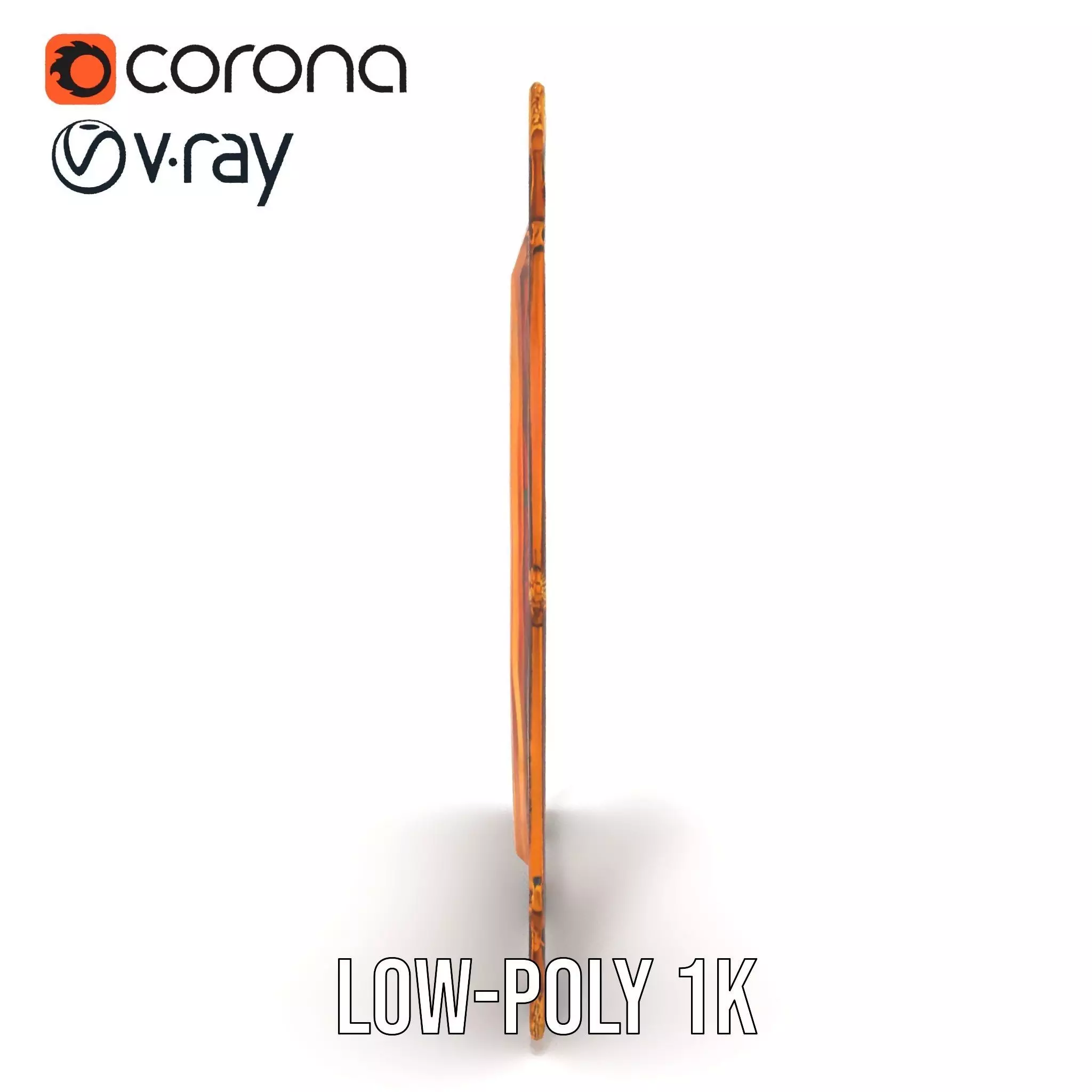 Ornate Baroque Picture Frame model pack for production rendering Low-poly 3D model_19