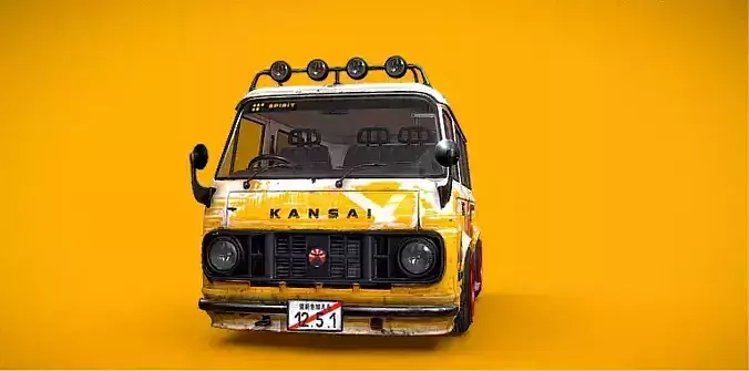 Japanese Drift Van 3D Model