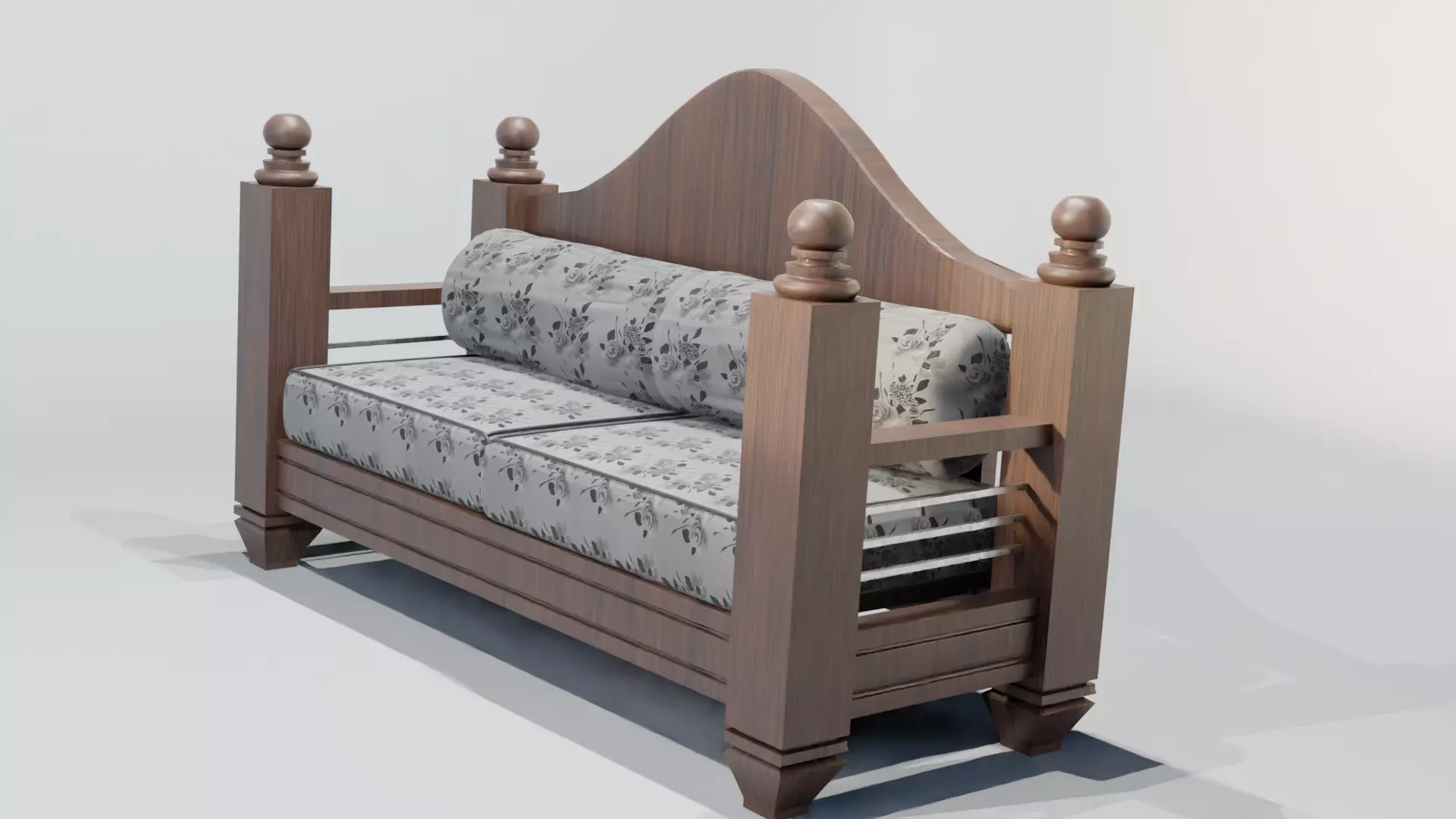Camps Bay Durian Wooden Sofa 3D model