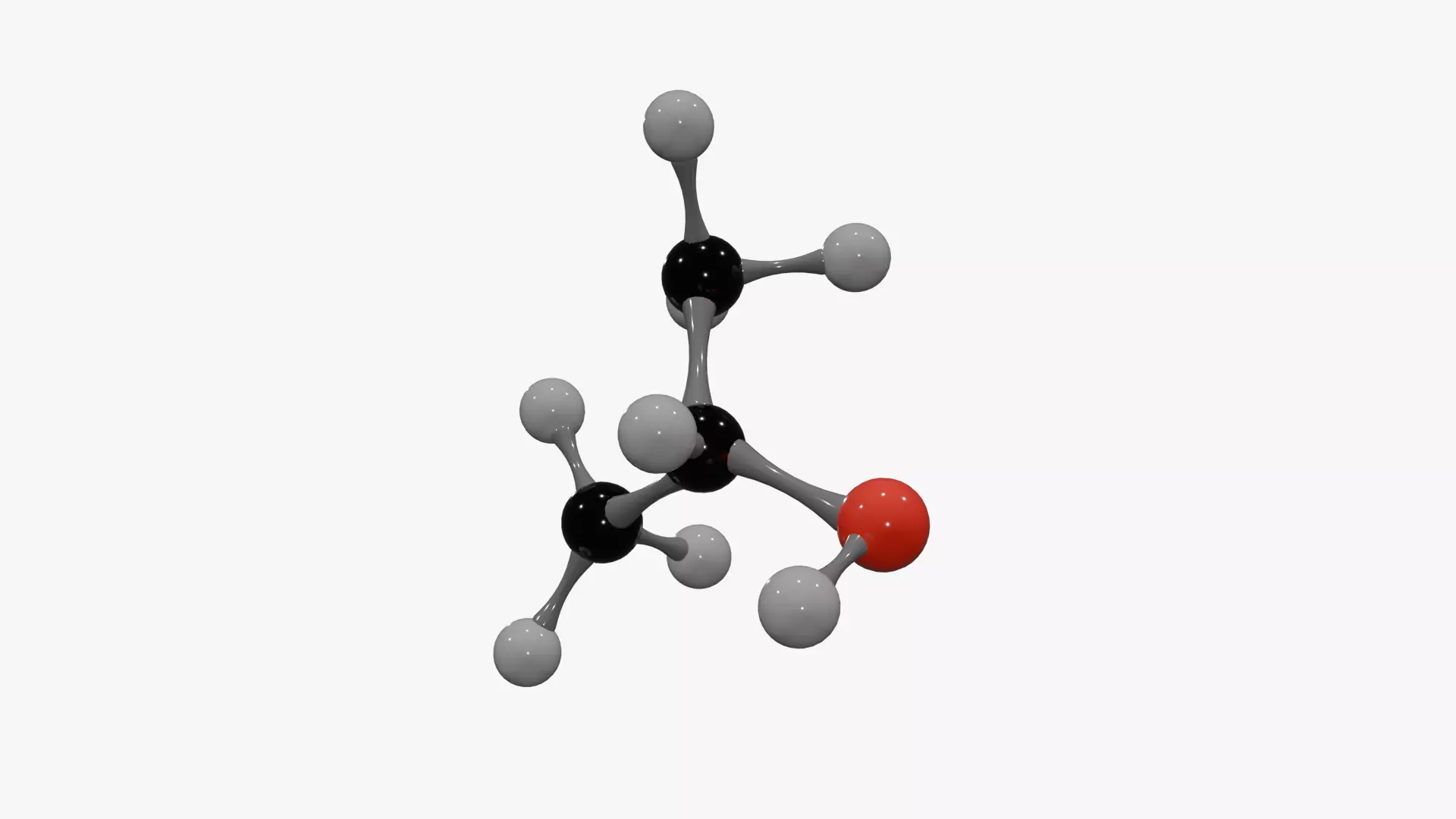 Isopropanol Molecule Low-poly 3D model_2