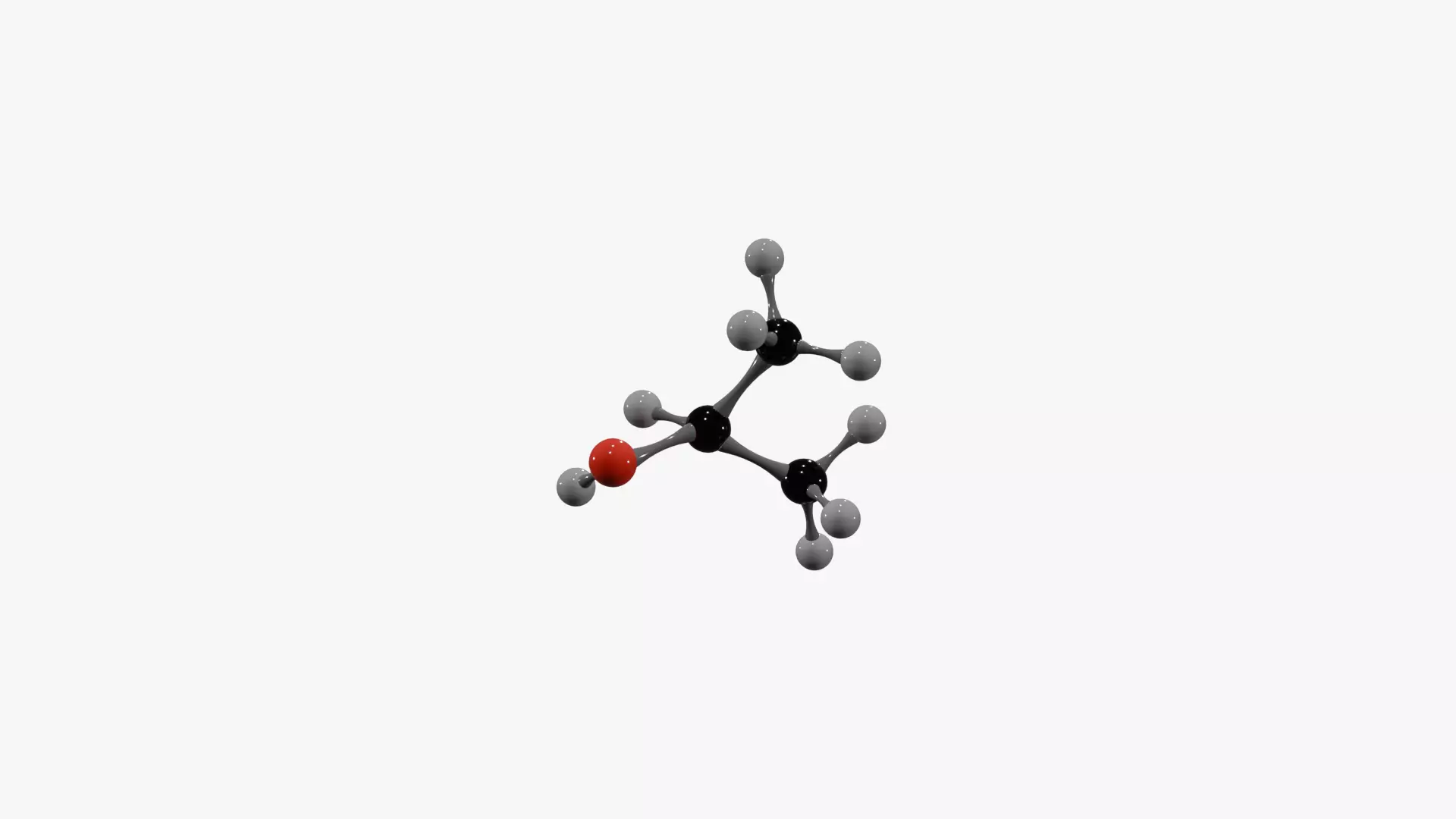 Isopropanol Molecule Low-poly 3D model_5