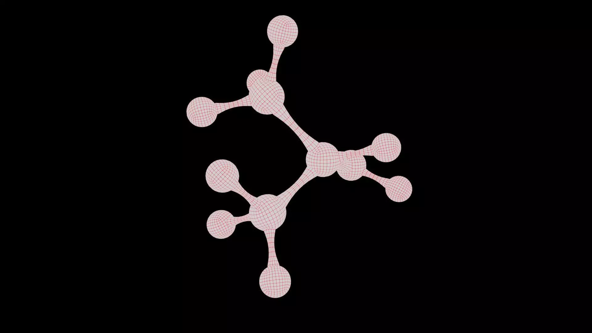 Isopropanol Molecule Low-poly 3D model_6