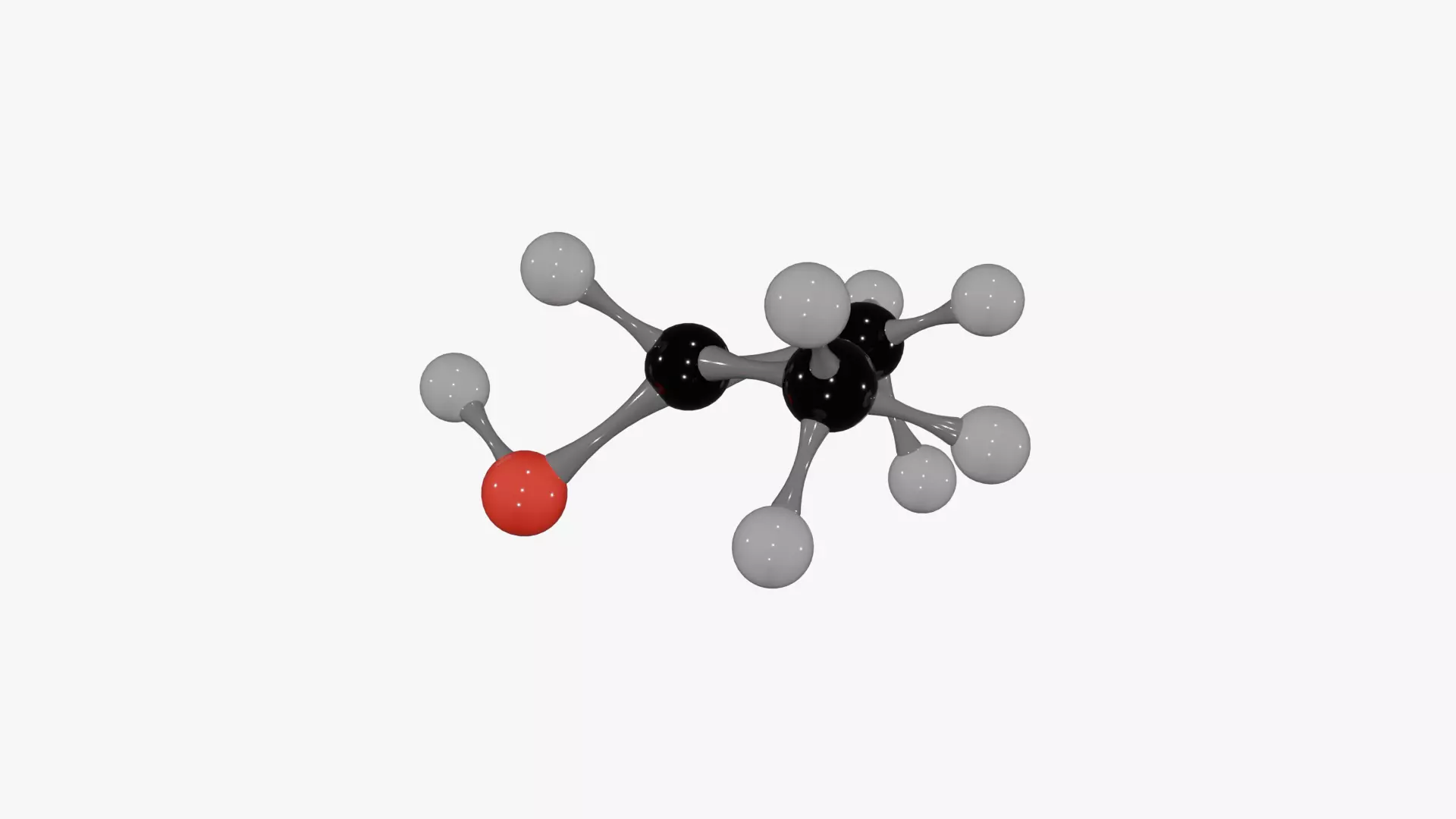 Isopropanol Molecule Low-poly 3D model_4