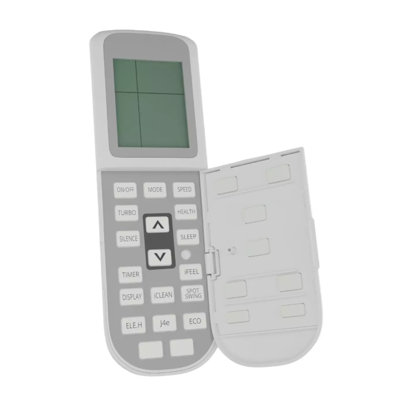 AC remote control  3D model_5