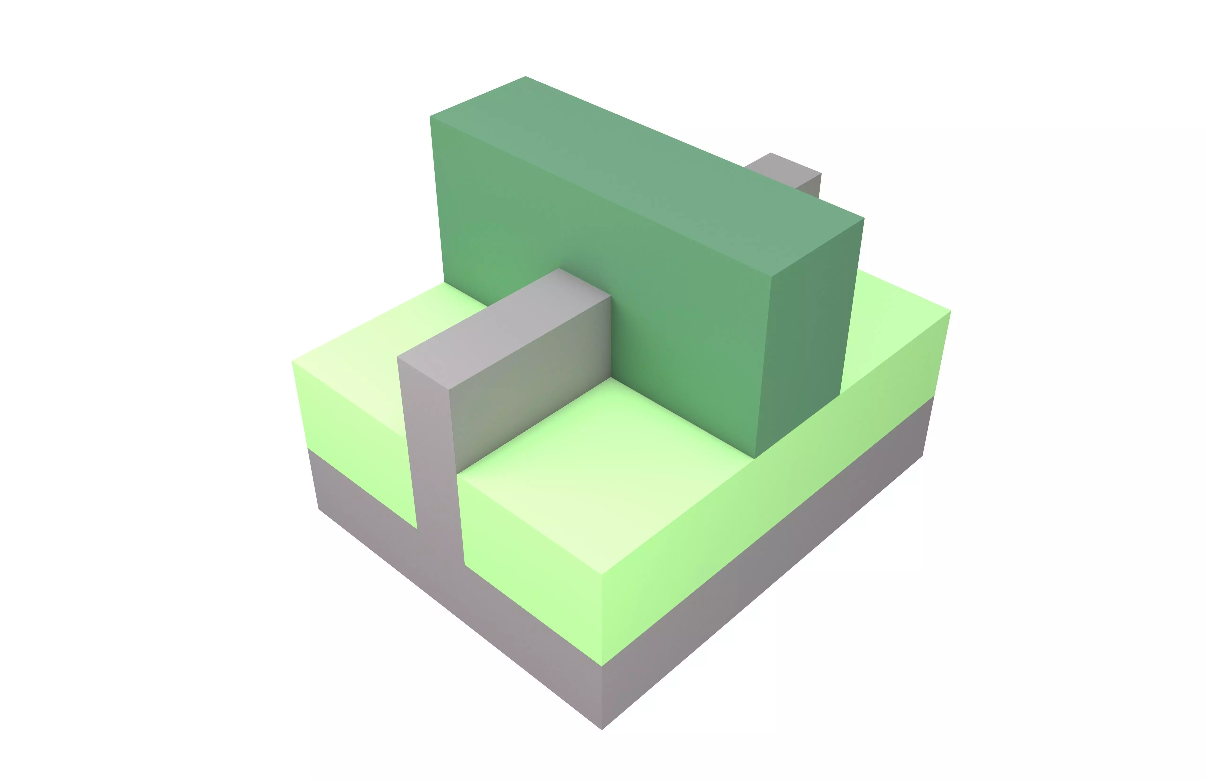 Chip FinFET Architecture v1 002 Low-poly 3D model_2