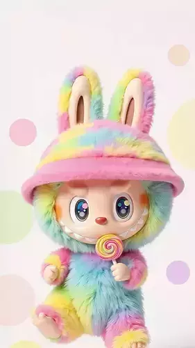Labubu Bunny with Lollipop