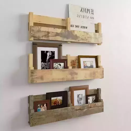 Shelf with fotos