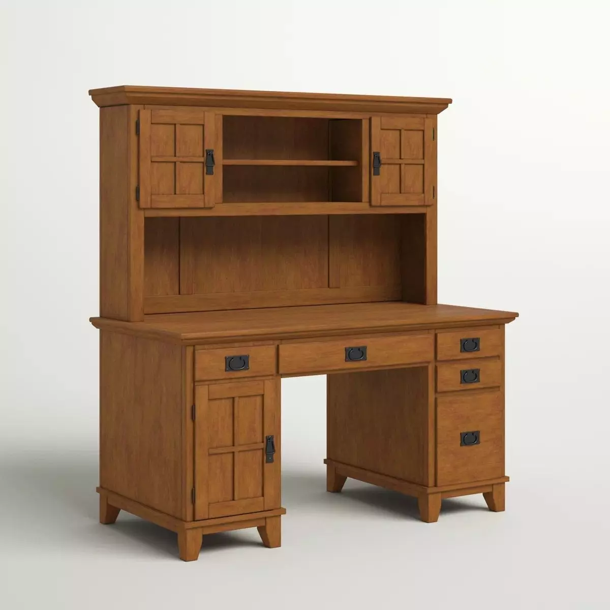 Rhaven Desk with Hutch 3D model_2