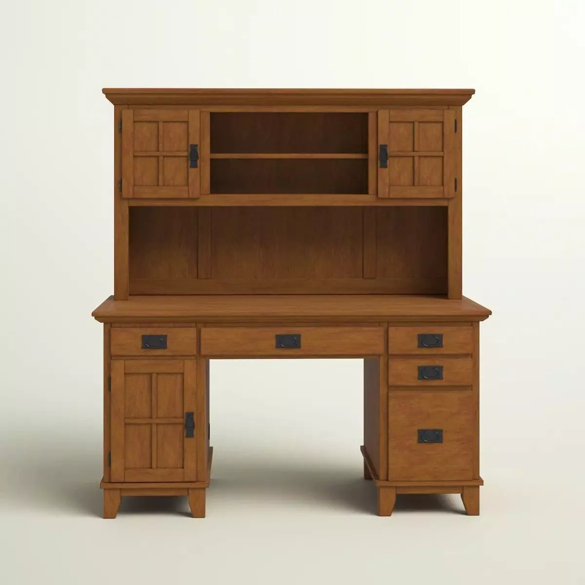 Rhaven Desk with Hutch 3D model_3