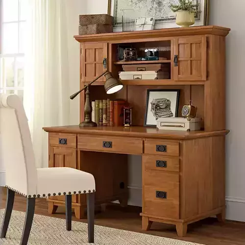 Rhaven Desk with Hutch