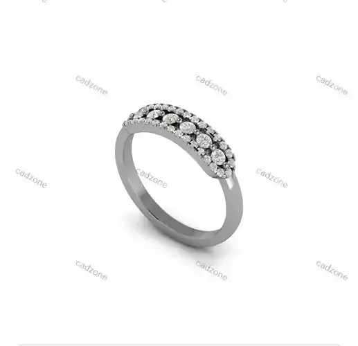 Diamond Cluster Band-3D CAD Model