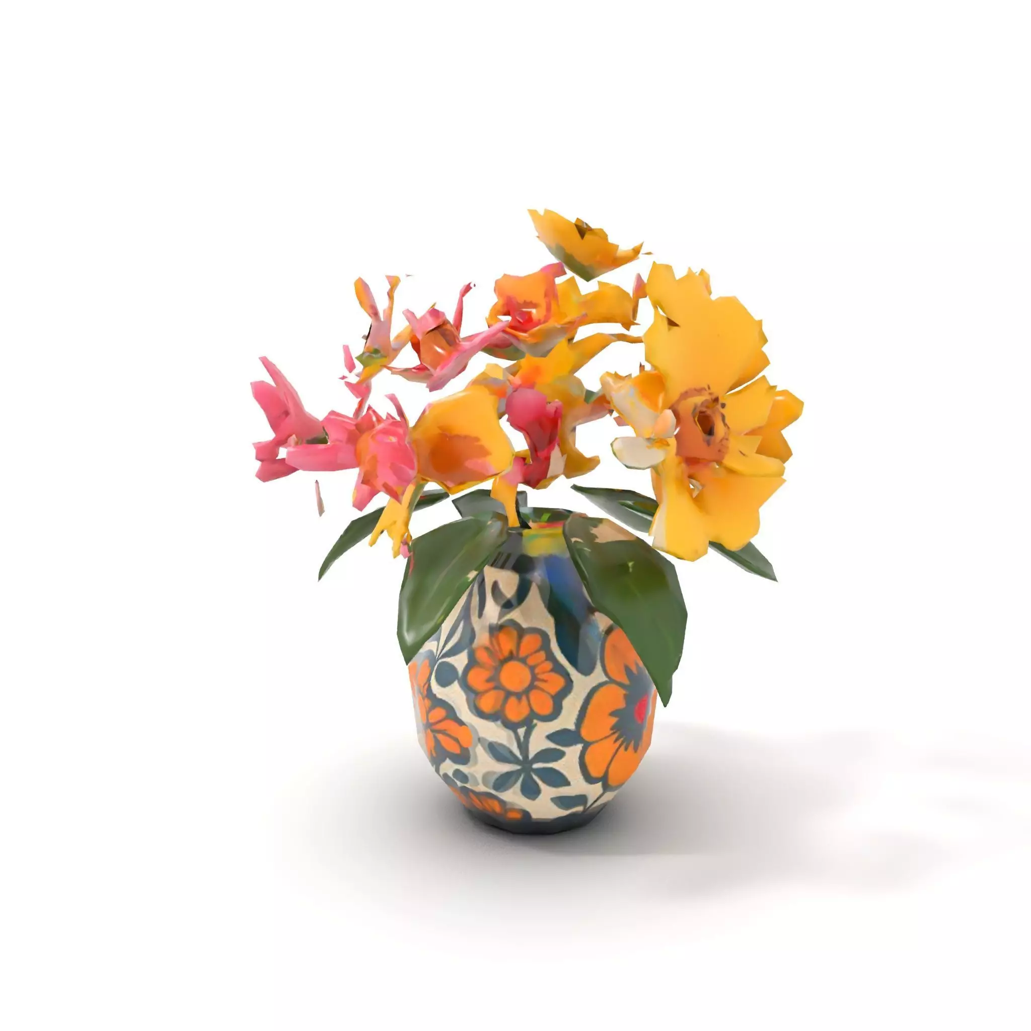 Floral Vase and Bouquet Model Pack Low-poly 3D model_8