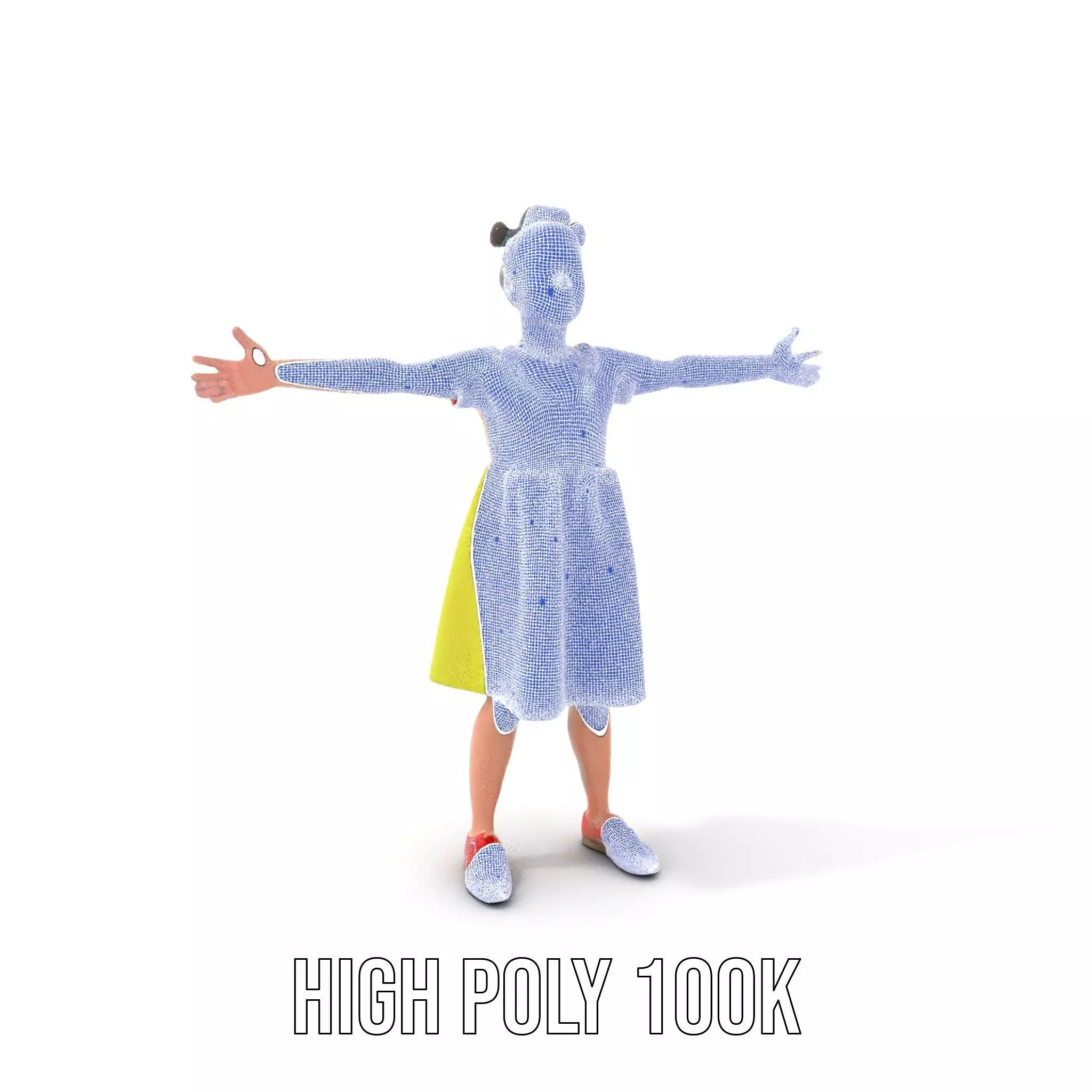 Colorful Childrens Dress Model Pack Low-poly 3D model_5